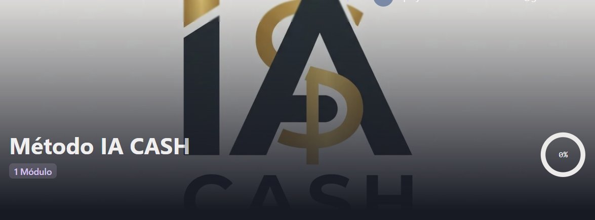 Área de membros do Método IA Cash